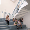 Szentpéterfa Elementary School / Can Architects - Interior Photography, Stairs, Handrail